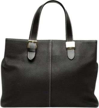 Burberry Pre-owned Tote Bag - Dames - Vintage Schoudertas - Zwart - ONE Size - Leer - Vintage