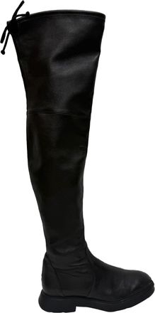 Stuart Weitzman Pre-owned Womens Lowland Over the Knee Boots in Black Leather - Size 39.5 EU/IT