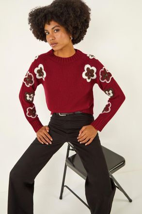 Roman Embellished Crew Neck Knit Jumper