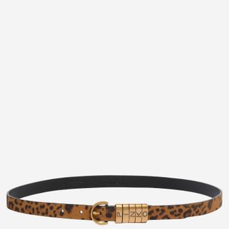 Pinko Womens Suede Leather Belt With Logo
