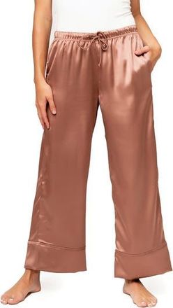 Gibsonlook Luxe Lounge Silky Satin Sleep Pants in Rosewood at Nordstrom Rack, Size X-Small