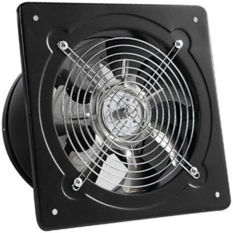 OEM Ventilador De Ba&ntilde;o Met&aacute;lico De 100 Mm, Ventilador De Pared De 50 W Con Compuerta Trasera Ventilada Para Cocina Y Garaje (negro) -crezuo