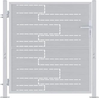 vidaXL Puerta De Jard&iacute;n Plateado 85 X 97 Cm Acero Inoxidable Vidaxl