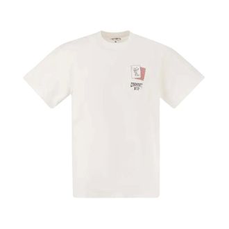 Carhartt Work in Progress Carhartt Wip, T-Shirts, male, White, Size: XS Playing Cards T-Shirt