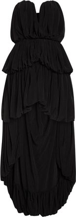 Ronny Kobo Aly Gathered Tissue Jersey Mini Dress - Black - S (UK8-10 / S)