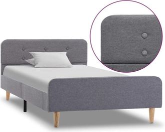 vidaXL Vidaxl - Estructura De Cama Sin Colch&oacute;n Tela Gris Claro 90x200 Cm