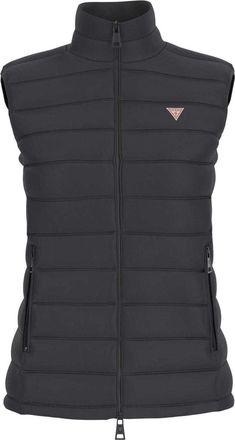 Guess Dames/Dames Gewatteerd Gilet (Jet Zwart)