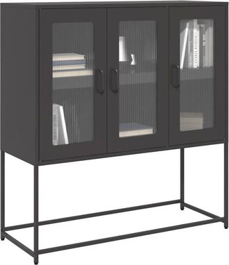 vidaXL Credenza Nera 100,5x39x107 cm in Acciaio Laminato a Freddo - Vidaxl