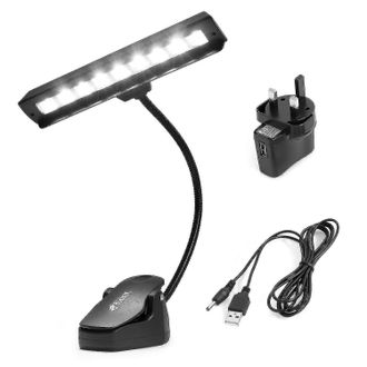 OEM L&aacute;mpara Para Atril De M&uacute;sica: 9 Bombillas Led De Alta Calidad Y Adaptador De Corriente