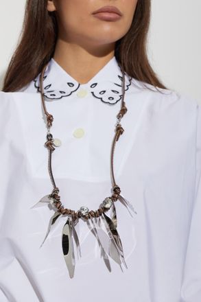 Marni Necklace With Shimmering Crystals, Womens, Silver