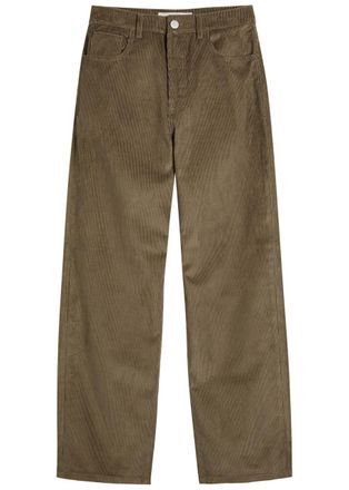 R&oacute;he Straight-leg Corduroy Trousers - Sage - 38 (UK10 / S)