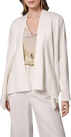 DKNY Drape Front Jacket in Cream at Nordstrom, Size X-Small