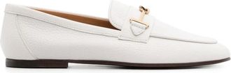 Tod's Leren Loafers met Goudkleurige Hardware - Dames - Loafers - Wit - 36 EU - Leer - Schoenen