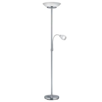 Reality Lampada Piantana Treppiedi Legno Regolabile Acciaio Bianco Gent Gd Trio