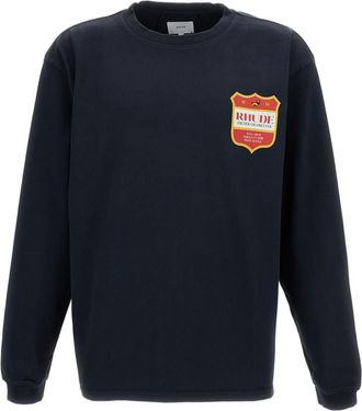 Rhude Black Filtaro Crest Washed Cotton Shirt