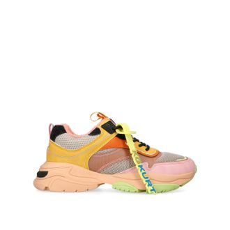 Kurt Geiger Womens Lexi Sneakers - Orange Fabric - Size UK 3