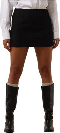Silvian Heach Minirok - Dames - Korte rokken - Grijs - 2XS - Wol - Rokken
