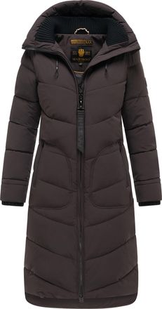 Marikoo dames winterjas Benikoo met capuchon & geribde kraag - warm en stijlvol