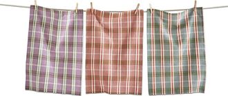 Tag Sierra Plaid Cotton Dishtowel Set of Three for Fall in Multicolored at Nordstrom