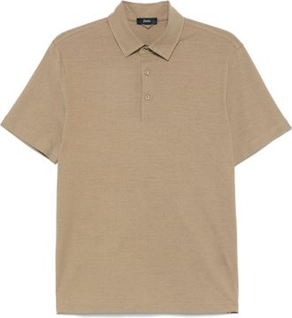 Herno Polo in cotone con ricamo logo - Verde