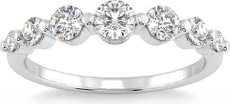 Pompeii3 3/4Ct Graduated Diamond Anniversary Wedding Ring 14k Gold Lab Grown