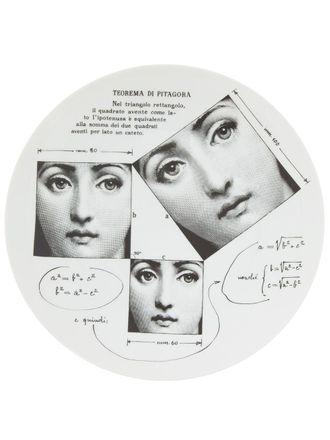 Fornasetti printed china plate - unisex - China - One Size - White