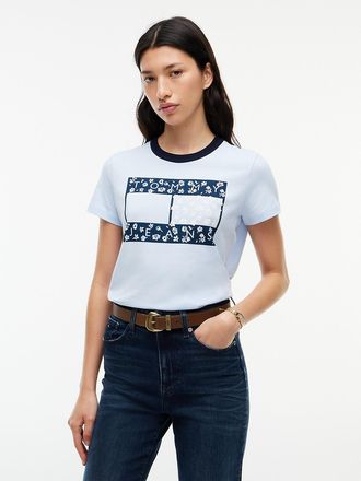 Tommy Hilfiger Womens Tommy Jeans Logo Graphic T-Shirt - Sheer Blue - M