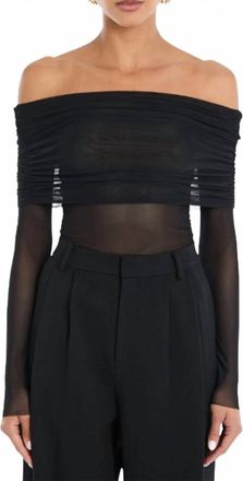 SER.O.YA Rosa Off-Shoulder Top In Black