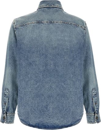 Versace Mens Blue Cotton Blouse