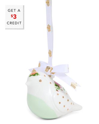 Royal Albert Old Country Roses Christmas Hanging Ornament Robin With $3 Credit