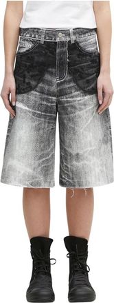 Andersson Bell Lace Paneled Denim Shorts - Dames - Denim shorts - Zwart - W25 - Denim - Korte Broeken
