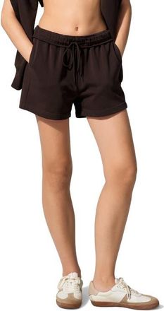 LilySilk Porchlight Lounge Shorts in Espresso at Nordstrom, Size X-Small
