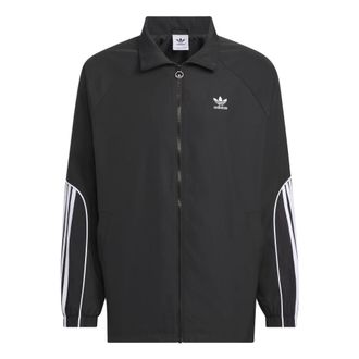 adidas Originals 3-Stripes Coach Jacket Asia Sizing Black JE3491