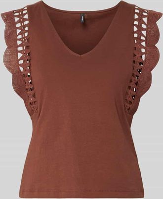 Vero Moda Regular Fit Top aus reiner Baumwolle Modell GABBY in Bordeaux, Gr&ouml;&szlig;e XL