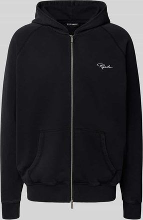 Pegador Sweatjacke mit Zweiwege-Reißverschluss Modell Signar Terry in Black, Größe XL