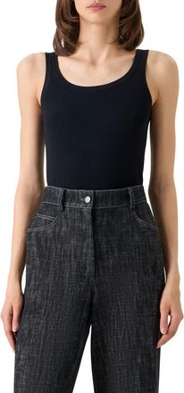 Akris Wool Tank in Black at Nordstrom, Size 14