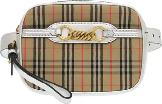 Burberry Beige Cotton Fanny Pack Sling Bag (Pre-Owned)