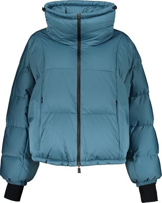 Herno Blue Down Jacket With Elegant Hood