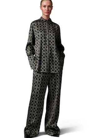 Day Birger Et Mikkelsen Plymo Printed Long Sleeve Shirt in Black at Nordstrom, Size 10