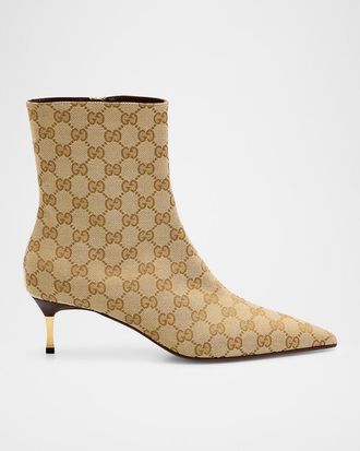 Gucci 55mm GG Canvas Ankle Boots