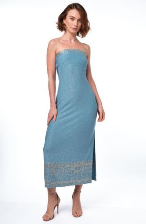 Calypso St. Barth Valerie Dress in Blue Shimmer at Nordstrom, Size X-Small
