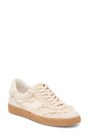 Dolce Vita Notice Lace Trim Sneaker in Ivory Suede at Nordstrom, Size 9.5
