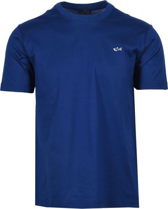 Paul & Shark Paul & Shark Mens BADGE T-SHIRT BLUE Cotton - Size Medium