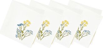 Lenox Set Of 4 Wildflowers Border Napkins