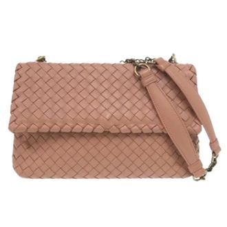 Bottega Veneta Pre-owned Cross Body Bags, female, Pink, Size: ONE SIZE Pre-owned Intrecciato Shoulder Bag