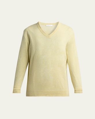 The Row Nian Cashmere V-Neck Sweater