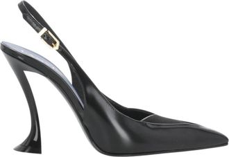 Lanvin Arrowhead Slingback - Dames - Pumps - Zwart - 40 EU - Leer - Schoenen