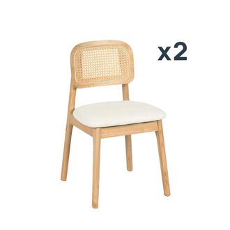 Klast Packs 2 sillas madera natural 46 cm x 79 cm cm