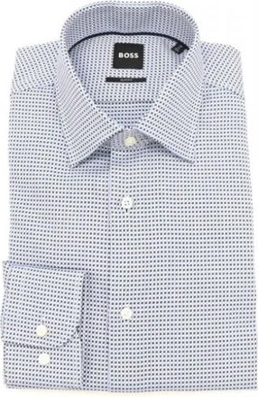 HUGO BOSS Formele Overhemd - Heren - Zakelijke Overhemden - Blauw - 3XL - Katoen - Overhemden
