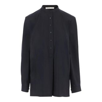 Carven Dames, Blouses & Shirts, Blauw, Maat: S Wol